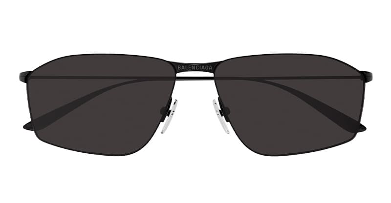 Ottica Mondello Roma - Balenciaga - BB0413S-001 - BB0413S-001 - BLACK - Metal - shape Rectangular - Black - EYEWEAR - SUNGLASSES - Unisex,Uomo,Donna,Women,Men - lens Grey - Made In Japan