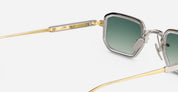 Ottica Mondello Roma - Sato - Deneb-T-YG-P-1 - Deneb-T YG/P-1 - YELLOW GOLD / PLATINUM - Titanium - shape Rectangular - Gold - EYEWEAR - SUNGLASSES - Unisex,Uomo,Donna,Women,Men - lens Gradient green - Made In Japan