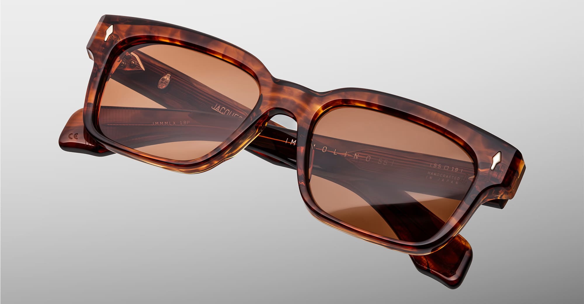 Ottica Mondello Roma - Jacques Marie Mage - JMMMLX-18P - MOLINO 55 - BOURBON - Acetate - shape Rectangular - Havana - EYEWEAR - SUNGLASSES - Unisex,Uomo,Donna,Women,Men - lens Brown - Made In Japan