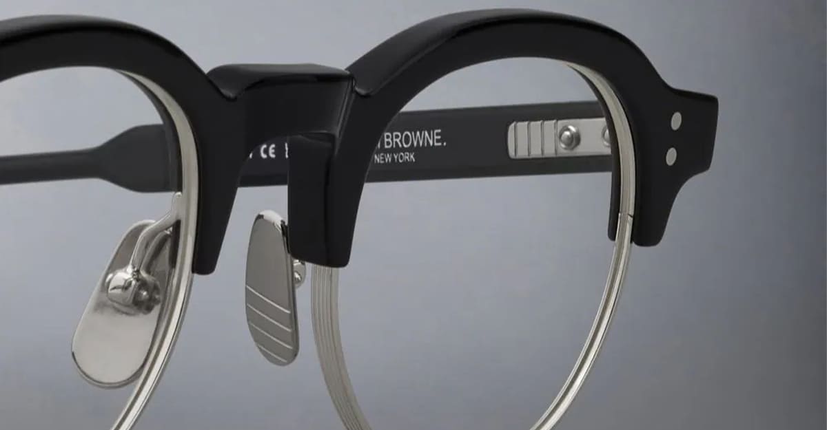 Oval - shiny black / silver rx