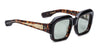 Ottica Mondello Roma - Jacques Marie Mage - JMMMF-H19 - MARIANNE FAITHFULL: EVELYN - YESTERDAY - Acetate - shape Squared - Tortoise - EYEWEAR - SUNGLASSES - Donna,Women - lens light bottle green - Made In Japan