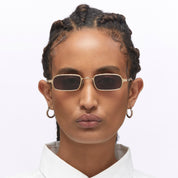 Ottica Mondello Roma - Kuboraum - KRSZ18GB0000002Y - MASK Z18 - GOLD / BLACK - metal, acetate - shape Rectangular - Gold - EYEWEAR - SUNGLASSES - Unisex,Uomo,Donna,Women,Men - lens Grey - Made In Italy