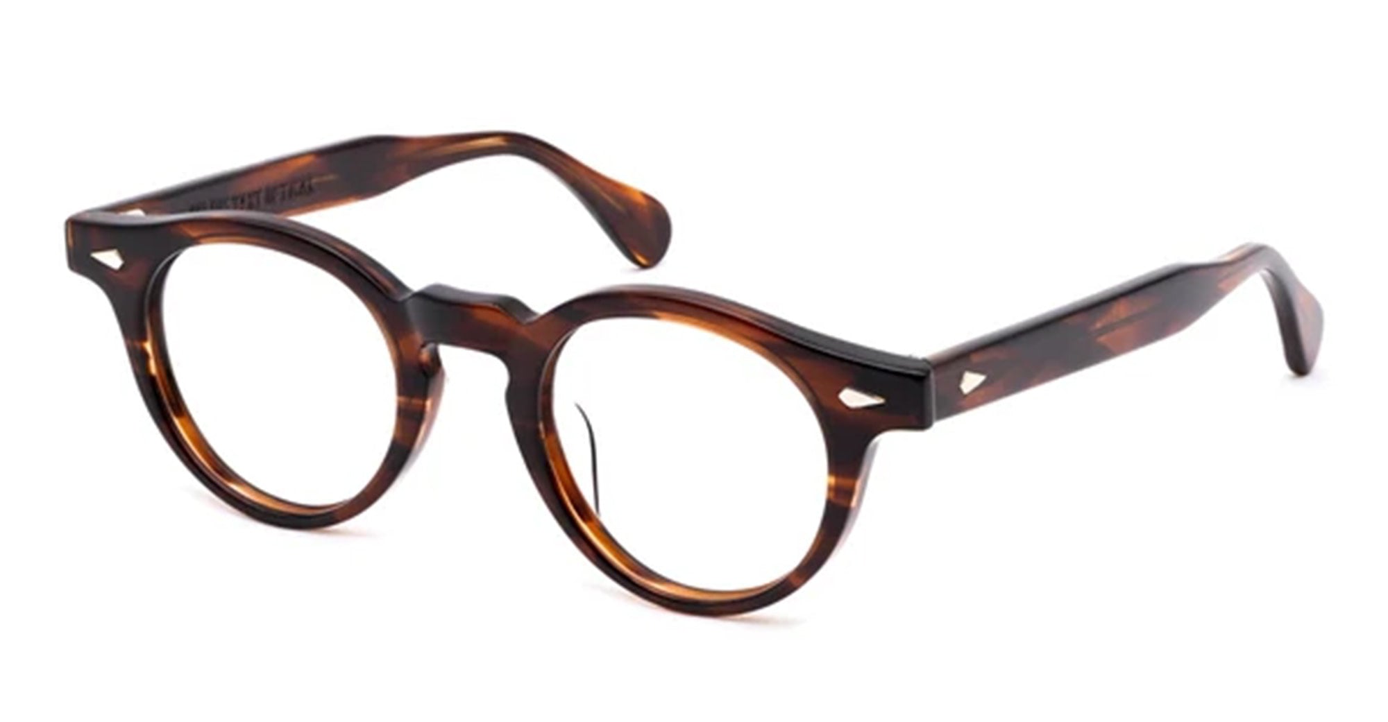 23 - DEMI AMBER RX - Acetate - shape Panto - Black - EYEWEAR - EYEGLASSES - Unisex,Uomo,Donna,Women,Men - lens Clear - Made In Japan