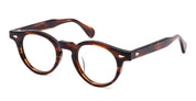 Ottica Mondello Roma - Julius Tart - JTPL-022M - HAROLD 45/23 - DEMI AMBER RX - Acetate - shape Panto - Black - EYEWEAR - EYEGLASSES - Unisex,Uomo,Donna,Women,Men - lens Clear - Made In Japan