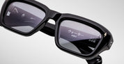 Ottica Mondello Roma - Jacques Marie Mage - JMMWK-10Y1 - DECADE COLLECTION: WALKER - DECADE - Acetate - shape Rectangular - Black - EYEWEAR - SUNGLASSES - Uomo,Men - lens Gradient grey - Made In Japan