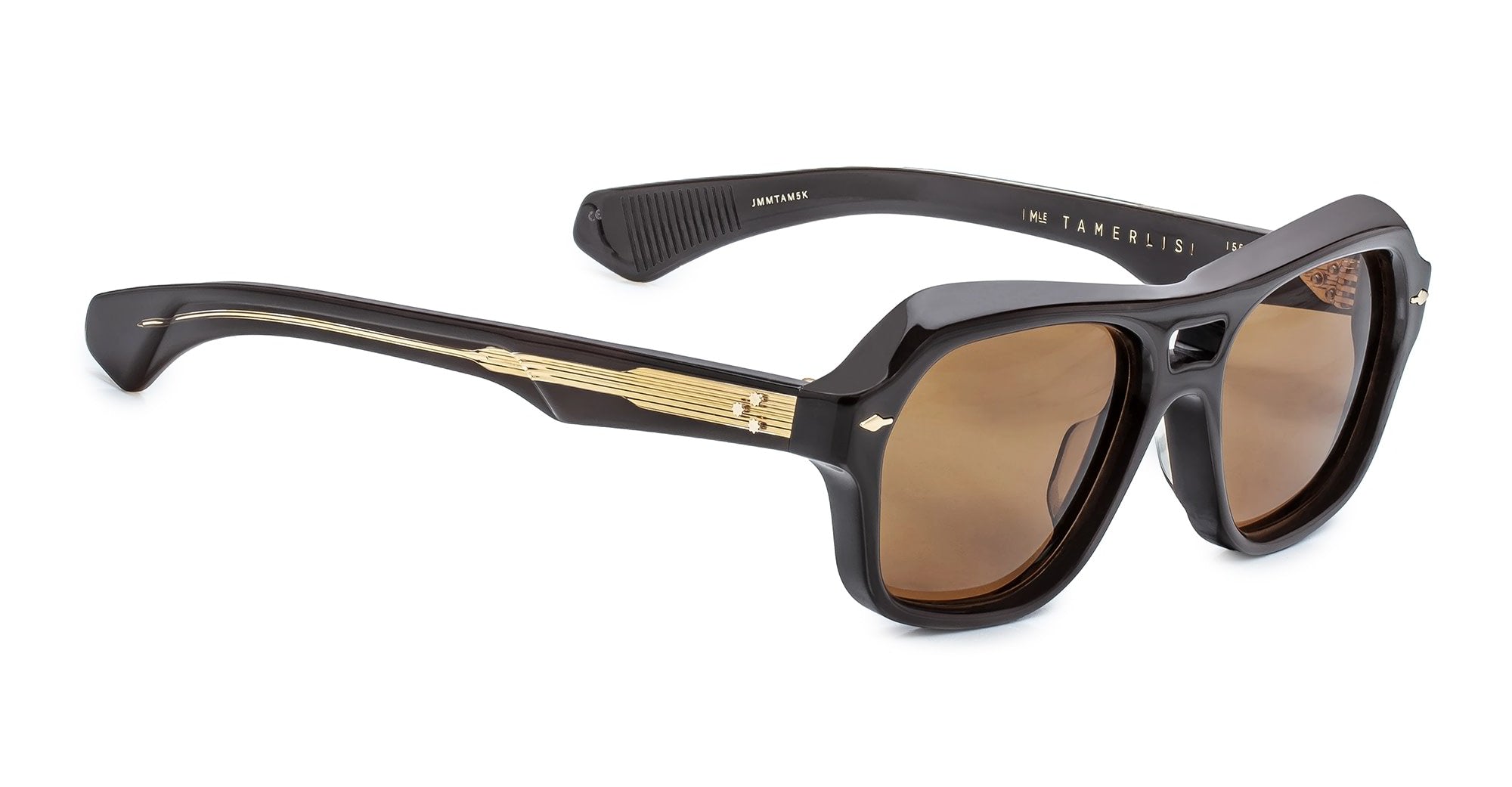 Ottica Mondello Roma - Jacques Marie Mage - JMMTAM-5K - TAMERLIS - WALNUT - Acetate - shape Squared - brown - EYEWEAR - SUNGLASSES - Unisex,Uomo,Donna,Women,Men - lens orange - Made In Japan
