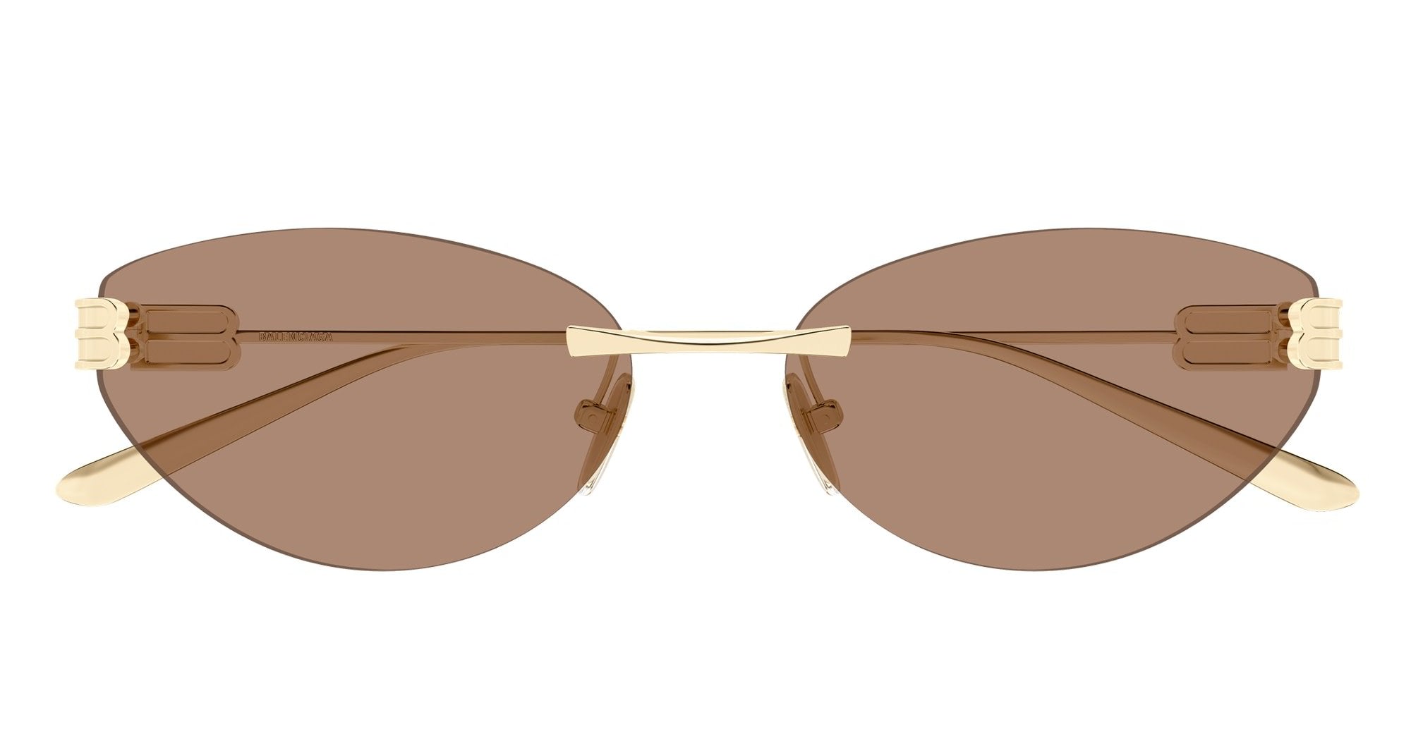  ASIAN SMART FIT - Metal - shape Cat-eye - Gold - EYEWEAR - SUNGLASSES - Donna,Women - lens Brown - Made In Japan
