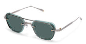 Ottica Mondello Roma - Akoni - AKS-537C-49 - JURA - DEEP EMERALD GREEN - titanium, acetate - shape Squared - green, silver - EYEWEAR - SUNGLASSES - Unisex,Uomo,Donna,Women,Men - lens Green - Made In Japan
