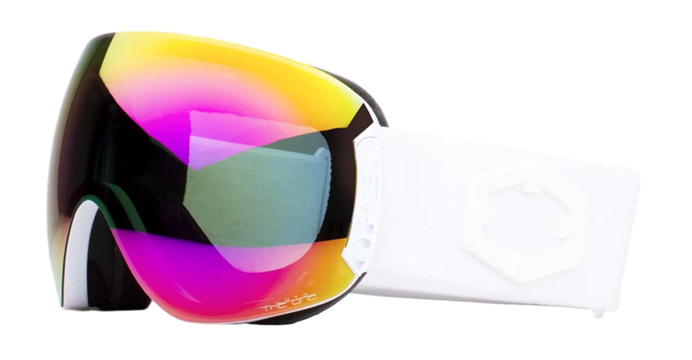 Ottica Mondello Roma - Out Of - 2G010124 - OPEN - WHITE / THE ONE LOTO LENS - nylon - shape Mask - White - EYEWEAR - GOGGLES - Unisex,Uomo,Donna,Women,Men - lens Pink - Made In Italy
