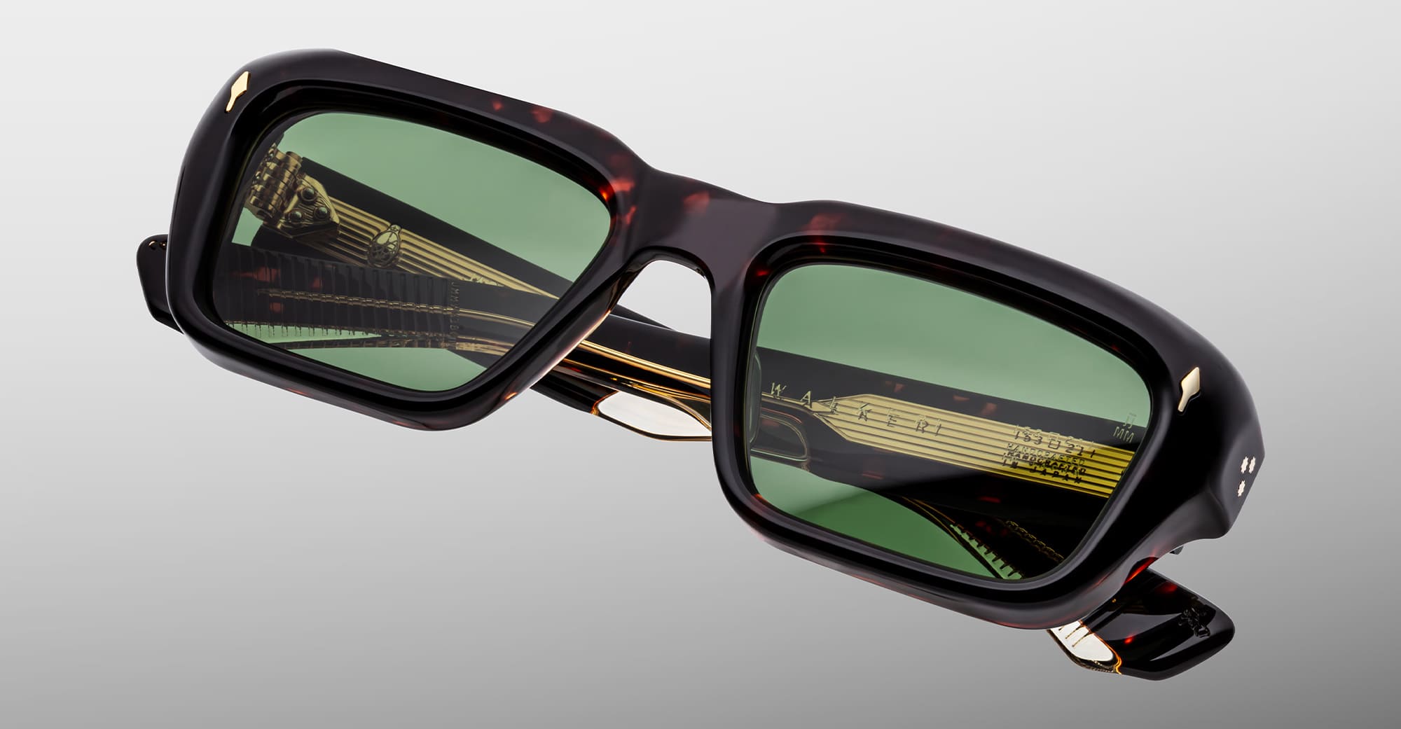Ottica Mondello Roma - Jacques Marie Mage - JMMWK-18Q - WALKER - ETNA - Acetate - shape Rectangular - Havana - EYEWEAR - SUNGLASSES - Unisex,Uomo,Donna,Women,Men - lens Green - Made In Japan