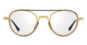 Ottica Mondello Roma - DITA - DTX189-A-01 - ETHYX-  BLACK IRON / YELLOW GOLD RX - titanium, acetate - shape Round - Black, Red - EYEWEAR - EYEGLASSES - Unisex,Uomo,Donna,Women,Men - lens Clear - Made In Japan