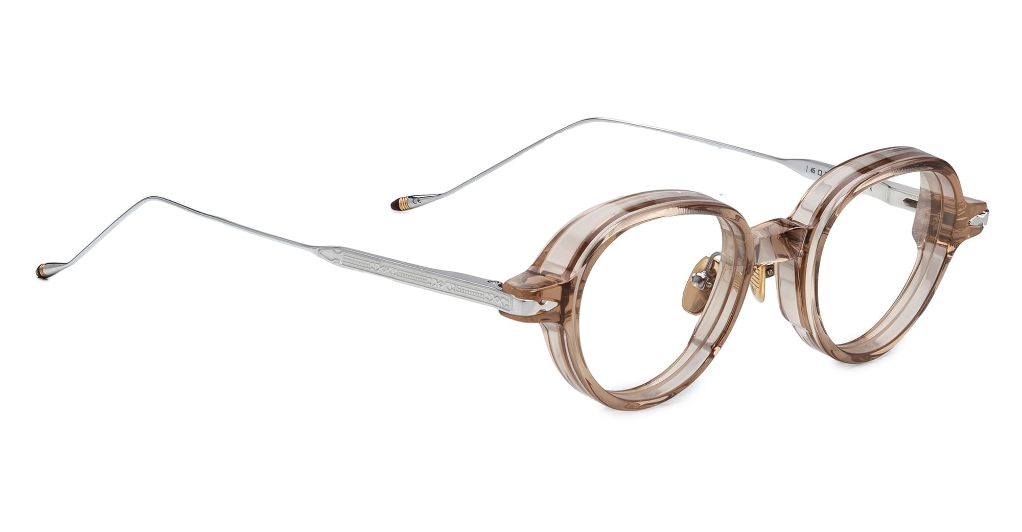 Ottica Mondello Roma - Jacques Marie Mage - JMMCRV-76 - CLARK VU - SAND RX - Acetate, titanium - shape Round - beige - EYEWEAR - EYEGLASSES - Unisex,Uomo,Donna,Women,Men - lens Clear - Made In Japan