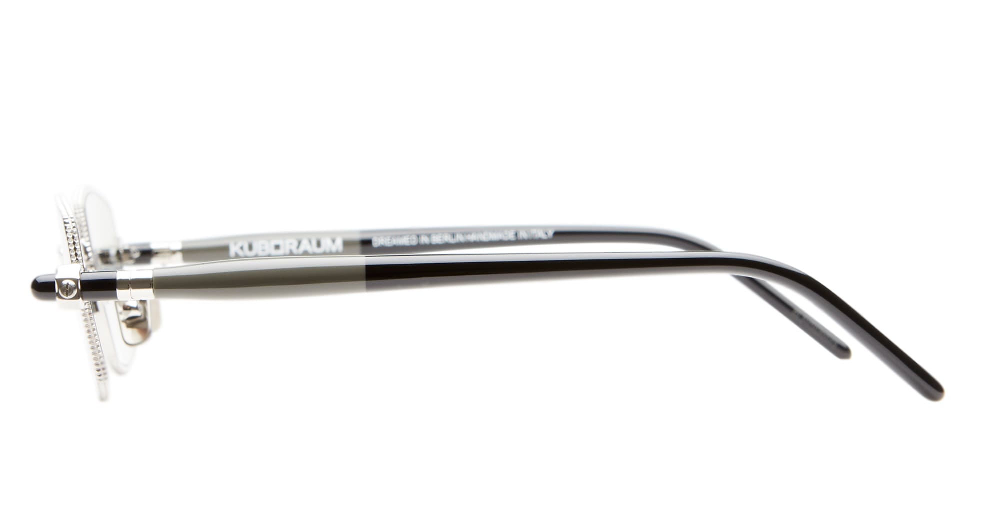 Ottica Mondello Roma - Kuboraum - KRSP73SIG000002F - MASK P73 - SILVER / GREY / BLACK - Acetate - shape  - Silver - EYEWEAR - SUNGLASSES - Uomo,Men - lens  - Made In Italy