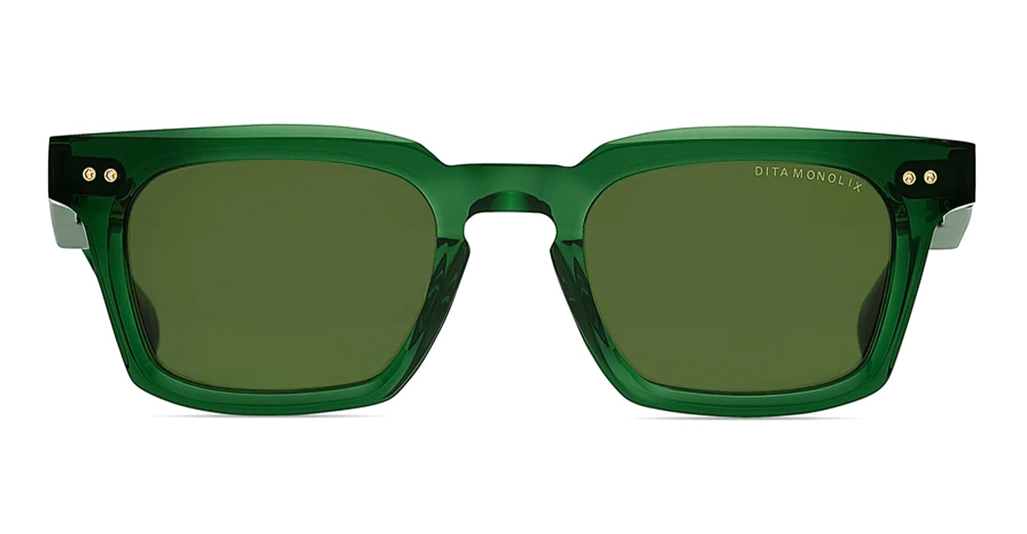  DARK GREEN LENS - Acetate - shape Squared - green - EYEWEAR - SUNGLASSES - Unisex,Uomo,Donna,Women,Men - lens Green - Made In Japan