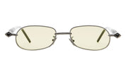 Ottica Mondello Roma - Kuboraum - KRSP78GMB000002O - MASK P78 GMB - GUNMETAL - Metal - shape Oval - grey - EYEWEAR - SUNGLASSES - Unisex,Uomo,Donna,Women,Men - lens yellow - Made In Italy