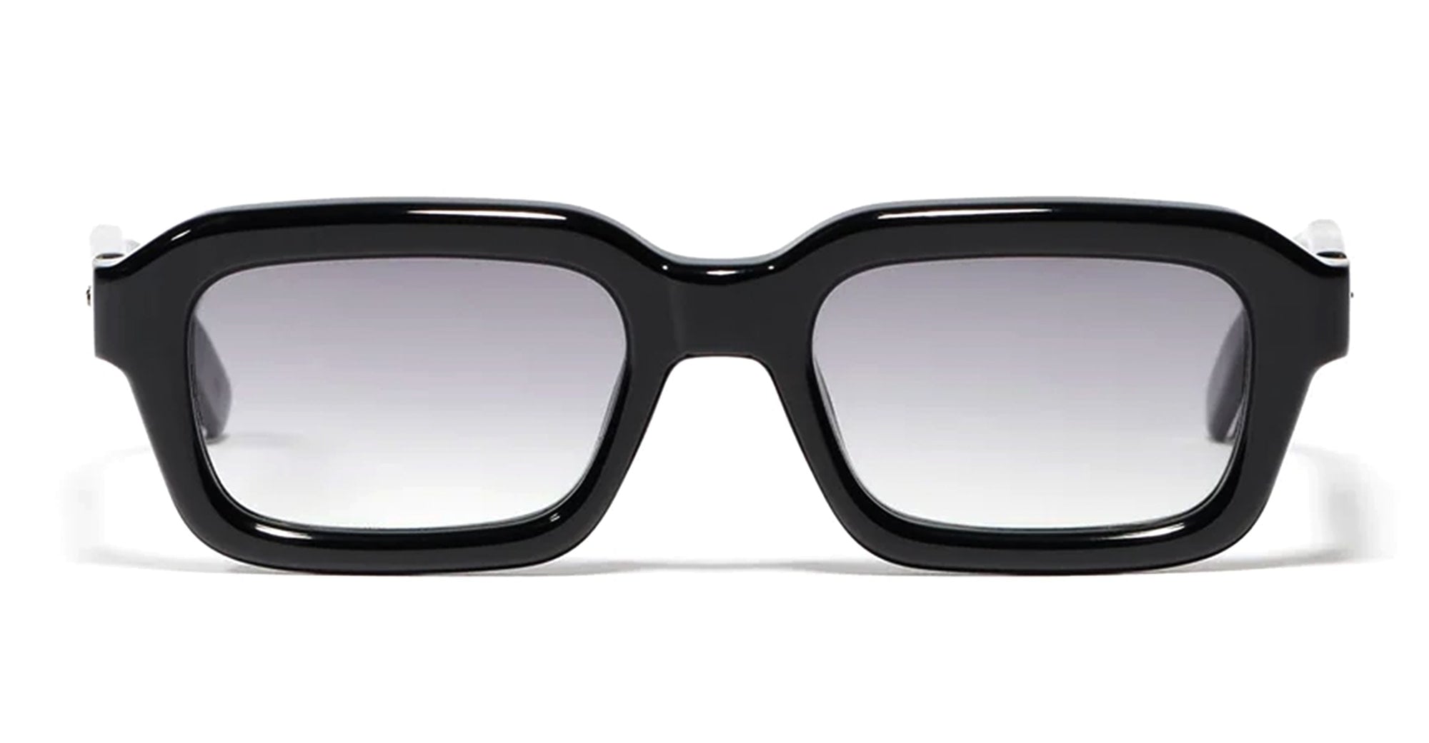 Yellow Gold - Acetate - shape Rectangular - Black, gold - EYEWEAR - SUNGLASSES - Unisex,Uomo,Donna,Women,Men - lens Gradient grey - Made In France