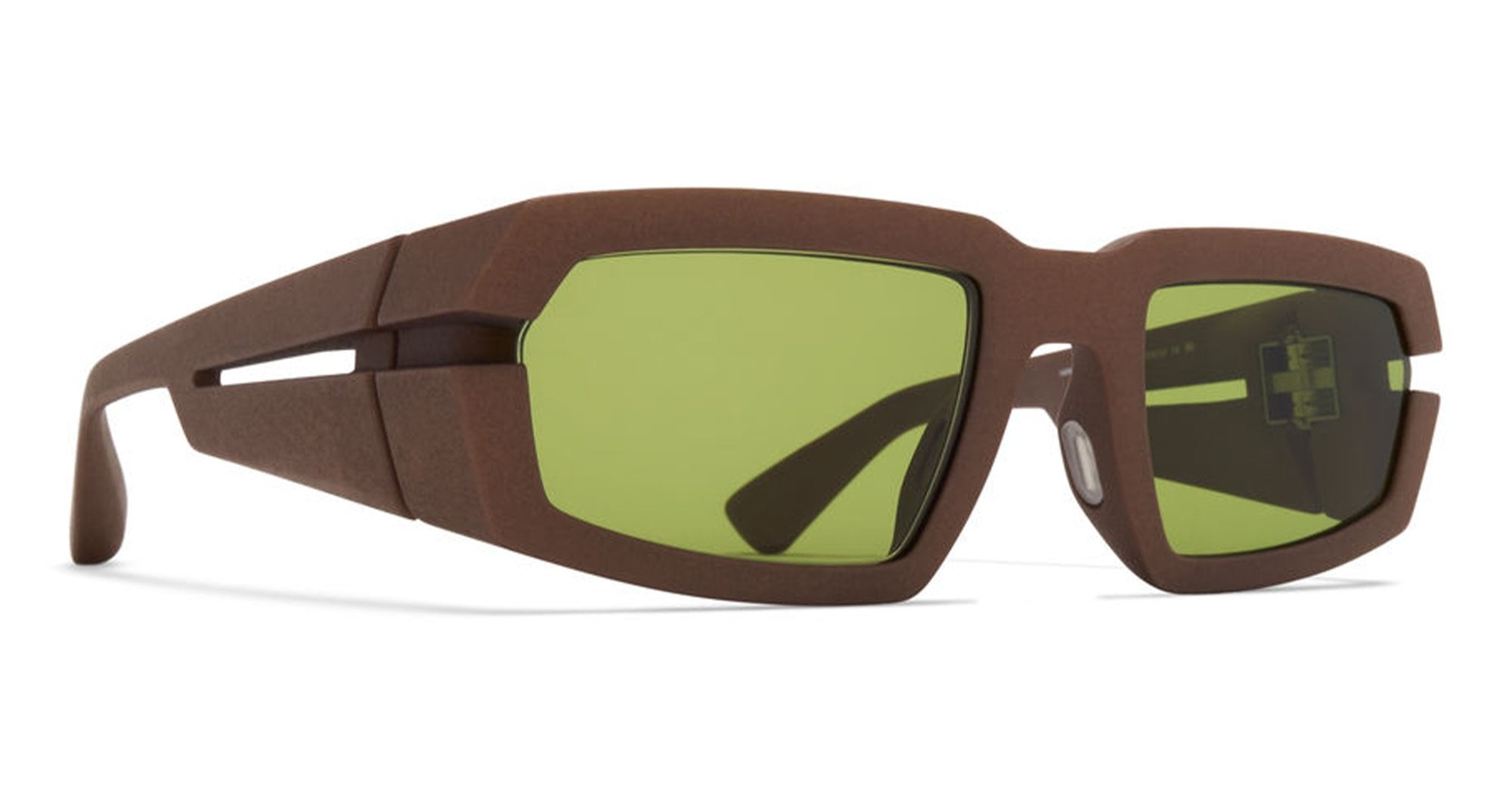Ottica Mondello Roma - Mykita - 10089290 - INCHEON - MD37 CASHMERE GREY / EUPHOSEGREEN LENS - nylon - shape Rectangular - brown - EYEWEAR - SUNGLASSES - Unisex,Uomo,Donna,Women,Men - lens Green - Made In Germany