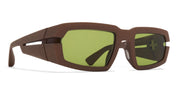 Ottica Mondello Roma - Mykita - 10089290 - INCHEON - MD37 CASHMERE GREY / EUPHOSEGREEN LENS - nylon - shape Rectangular - brown - EYEWEAR - SUNGLASSES - Unisex,Uomo,Donna,Women,Men - lens Green - Made In Germany