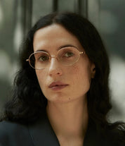 Ottica Mondello Roma - Ahlem - AHL.001236.OPT - Montsouris - Grey Gold RX - Metal - shape Oval - Gold - EYEWEAR - EYEGLASSES - Unisex,Uomo,Donna,Women,Men - lens Clear - Made In France