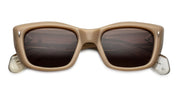 Ottica Mondello Roma - Jacques Marie Mage - JMMCO-15F - CORNICHE - CHATEAU - Acetate - shape Squared - beige - EYEWEAR - SUNGLASSES - Donna,Women - lens Brown - Made In Japan