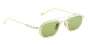 Ottica Mondello Roma - Sato - Kursa-P-YG-1 - Kursa - Platinum / Yellow Gold - Titanium - shape Rectangular - silver, gold - EYEWEAR - SUNGLASSES - Unisex,Uomo,Donna,Women,Men - lens Green - Made In Japan