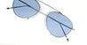Ottica Mondello Roma - Matsuda - M3130.SG.PW.53 - M3130 - PALLADIUM WHITE - Titanium - shape Round - Silver - EYEWEAR - SUNGLASSES - Uomo,Men - lens Blue - Made In Japan