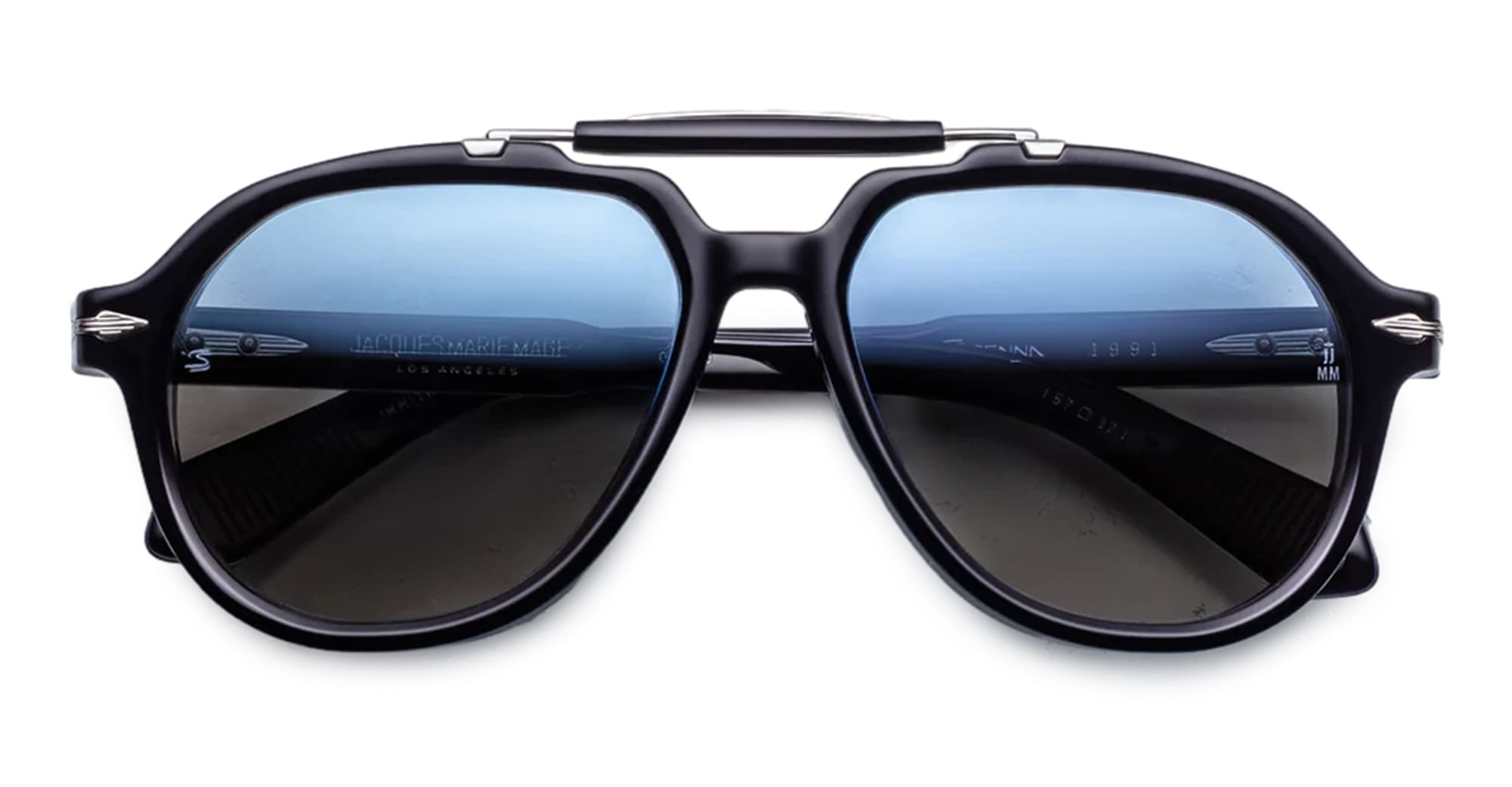 Ottica Mondello Roma - Jacques Marie Mage - JMMITR-11K - AYRTON SENNA BY JMM: 1991 - REGAL - Acetate - shape Pilot - blue - EYEWEAR - SUNGLASSES - Unisex,Uomo,Donna,Women,Men - lens Gradient blue - Made In Japan