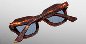 Ottica Mondello Roma - Jacques Marie Mage - JMMQE-7U - EICHLER - BRECCIA - Acetate - shape Squared - Havana - EYEWEAR - SUNGLASSES - Unisex,Uomo,Donna,Women,Men - lens Blue - Made In Japan