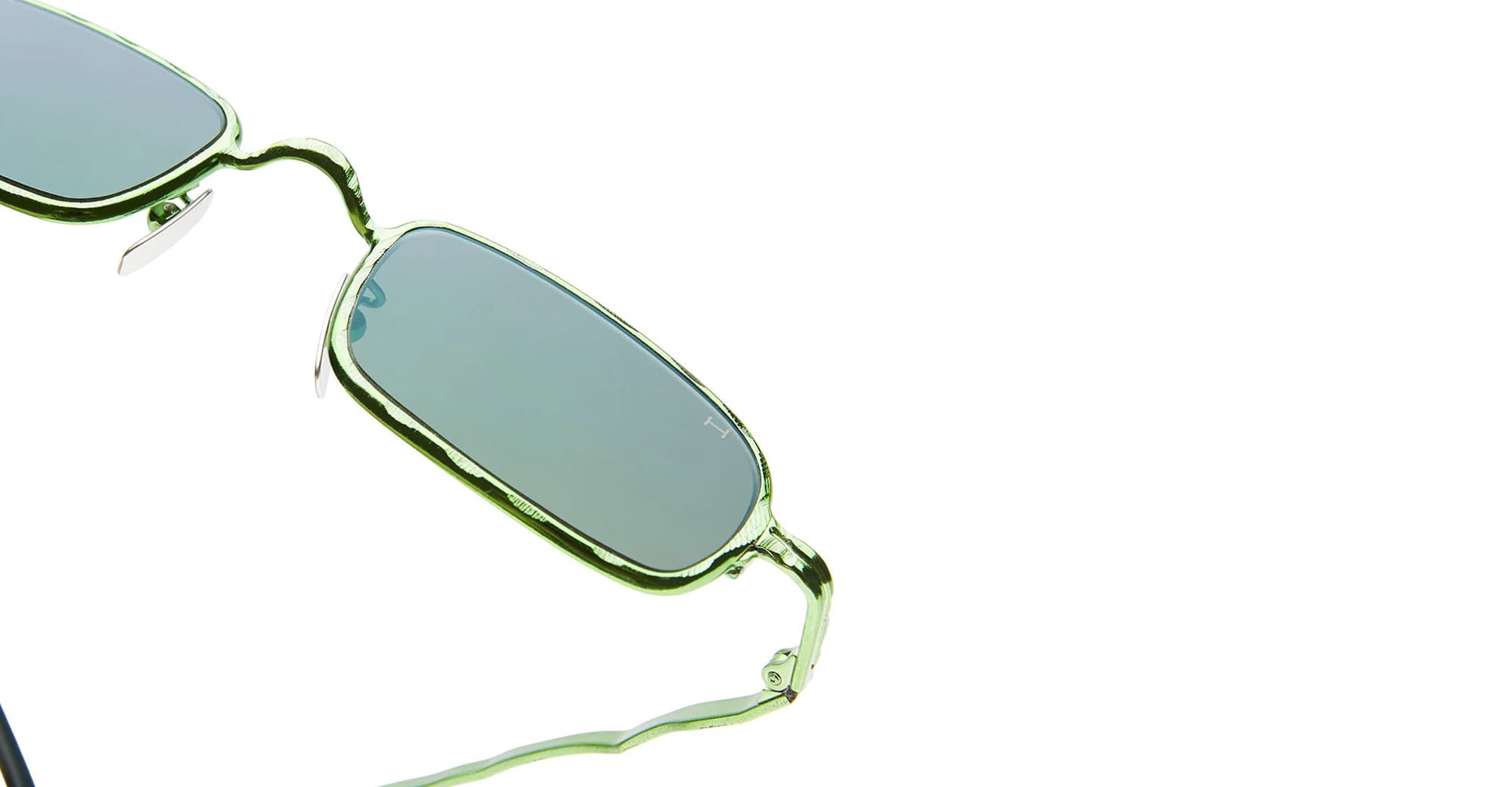 Ottica Mondello Roma - Kuboraum - KRSZ18HB000000FE - MASK Z18 HB - HAMBURGER BANHOFF - metal, acetate - shape Rectangular - green - EYEWEAR - SUNGLASSES - Unisex,Uomo,Donna,Women,Men - lens Green - Made In Italy