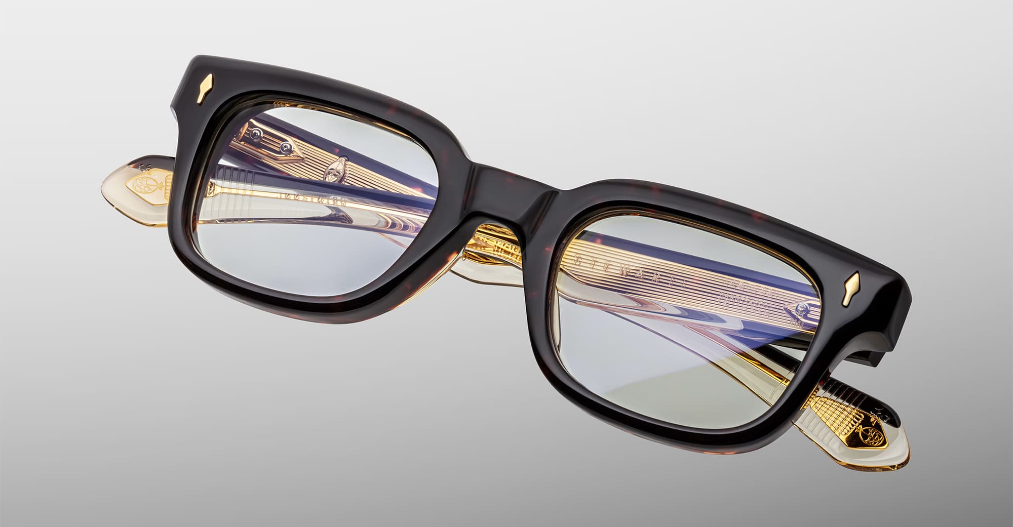 Ottica Mondello Roma - Jacques Marie Mage - JMMSTWRX-18Q - STEWART - ETNA RX - Acetate - shape Squared - Havana - EYEWEAR - EYEGLASSES - Unisex,Uomo,Donna,Women,Men - lens Clear - Made In Japan