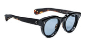 Ottica Mondello Roma - Jacques Marie Mage - JMMLM-01 - MOLITOR - NOIR - Acetate - shape Round - Black - EYEWEAR - SUNGLASSES - Unisex,Uomo,Donna,Women,Men - lens Blue - Made In Japan