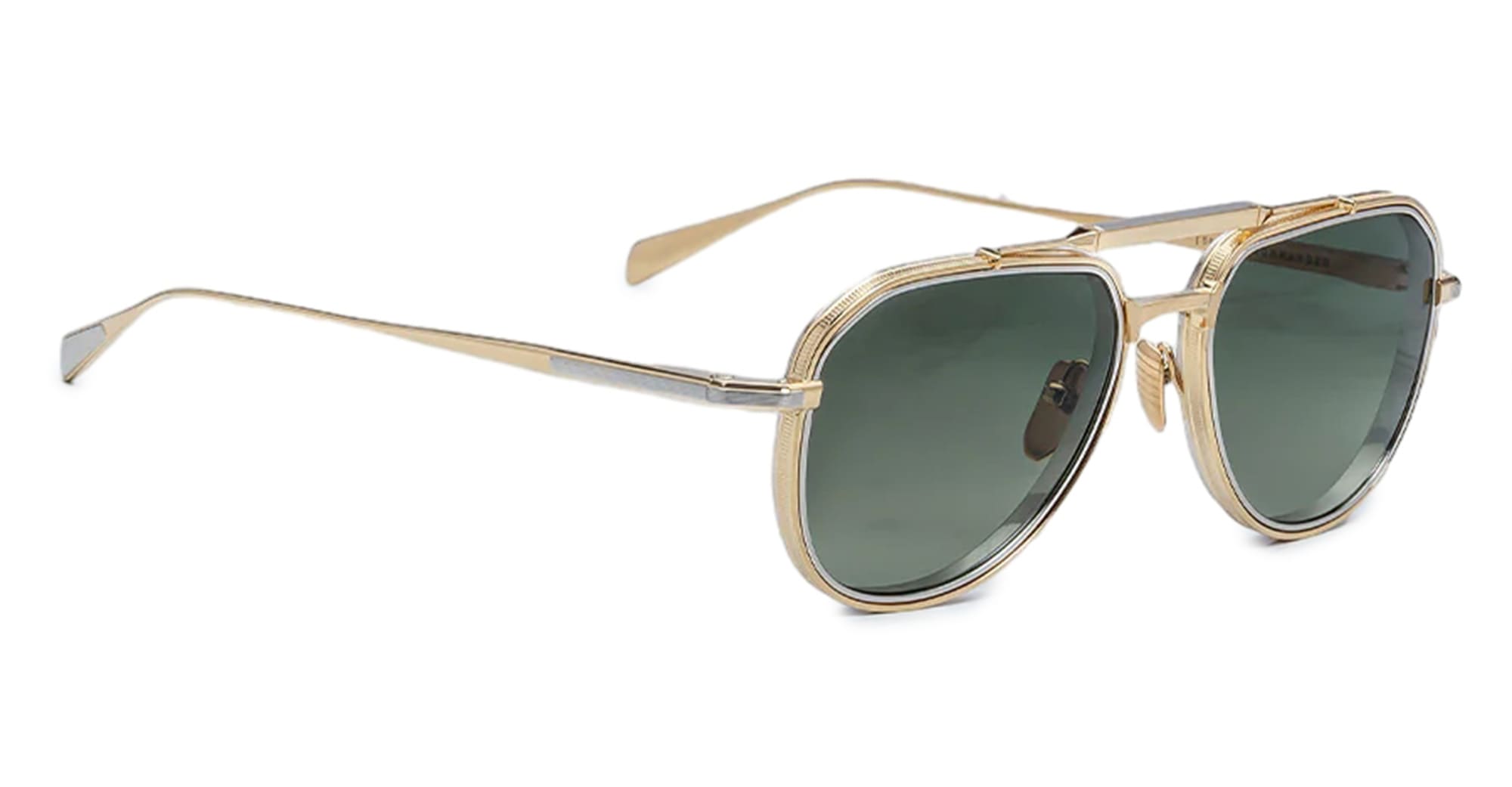Ottica Mondello Roma - Jacques Marie Mage - JMMMD-12M - COMMANDER - MUSKET - Titanium - shape Pilot - Gold - EYEWEAR - SUNGLASSES - Unisex,Uomo,Donna,Women,Men - lens Green - Made In Japan