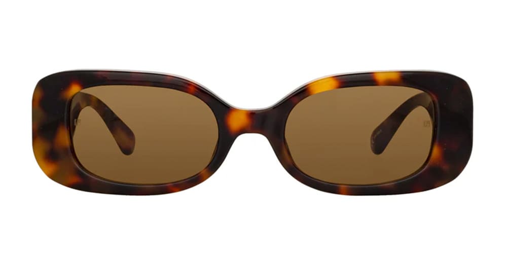 YELLOW GOLD - Acetate - shape Rectangular - Tortoise - EYEWEAR - SUNGLASSES - Donna,Women - lens Brown - Made In Italy