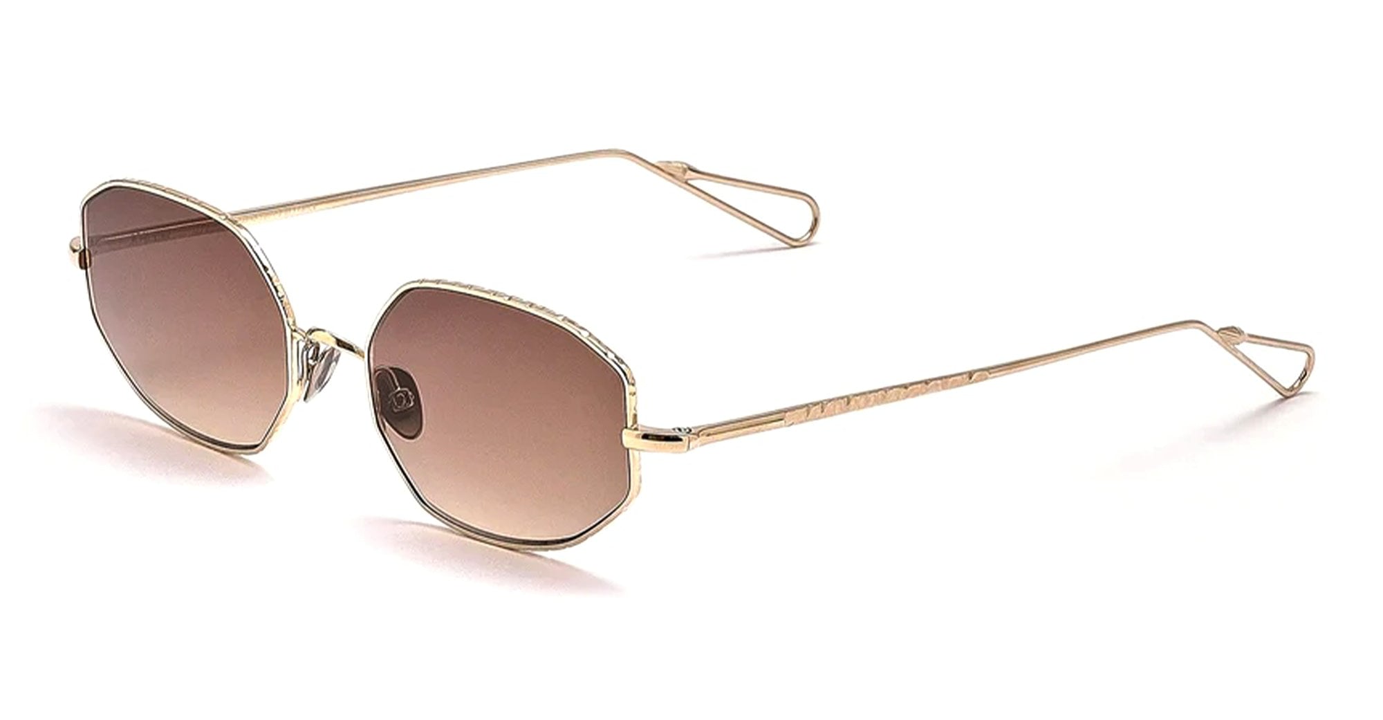  Smoke Gradient (Limited Ed.) - Metal - shape Oval - Gold - EYEWEAR - SUNGLASSES - Unisex,Uomo,Donna,Women,Men - lens Gradient brown - Made In France