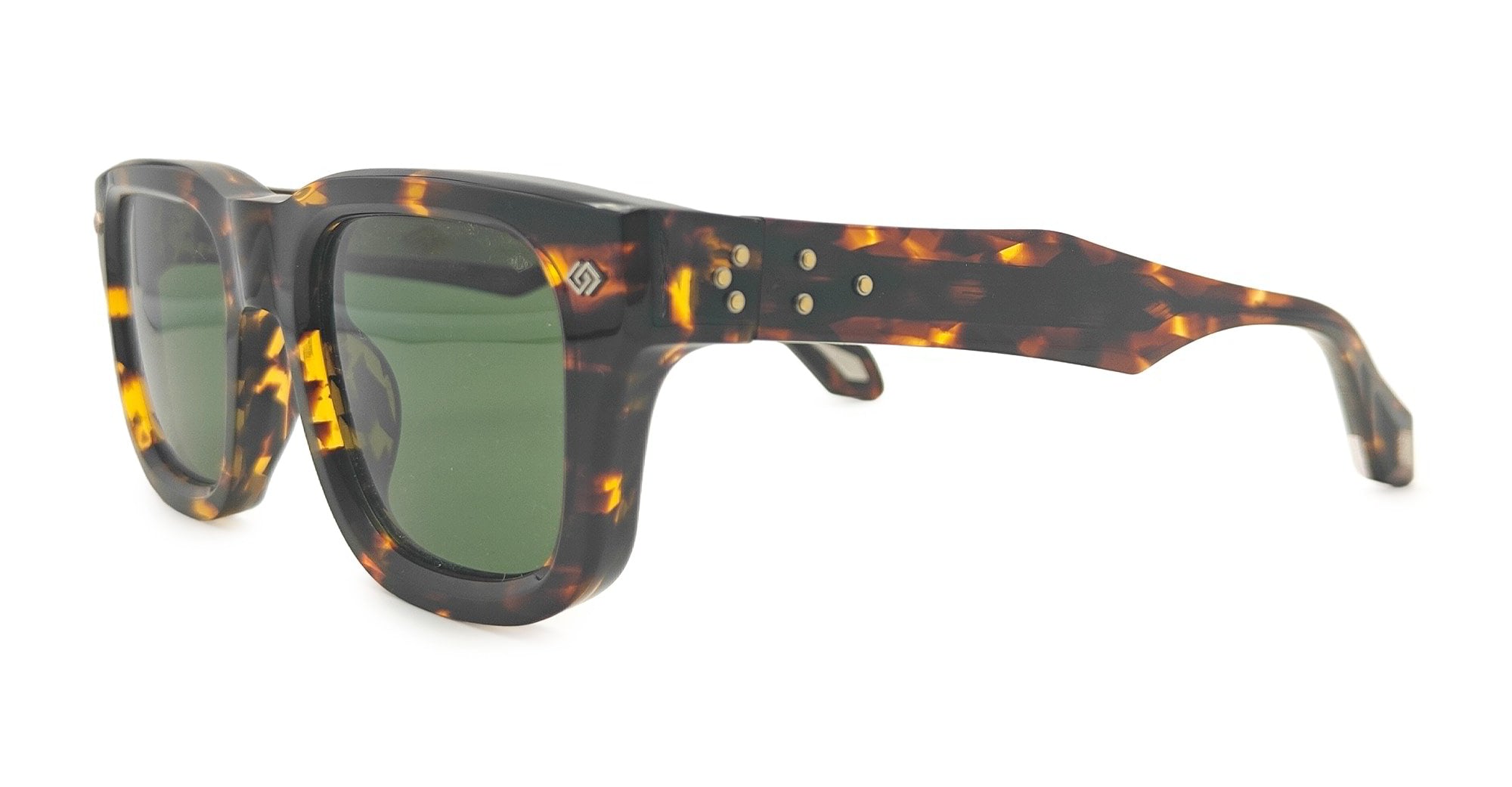  GREEN LENS - Acetate - shape  - Havana - EYEWEAR - SUNGLASSES - Unisex,Uomo,Donna,Women,Men - lens  - Made In Japan