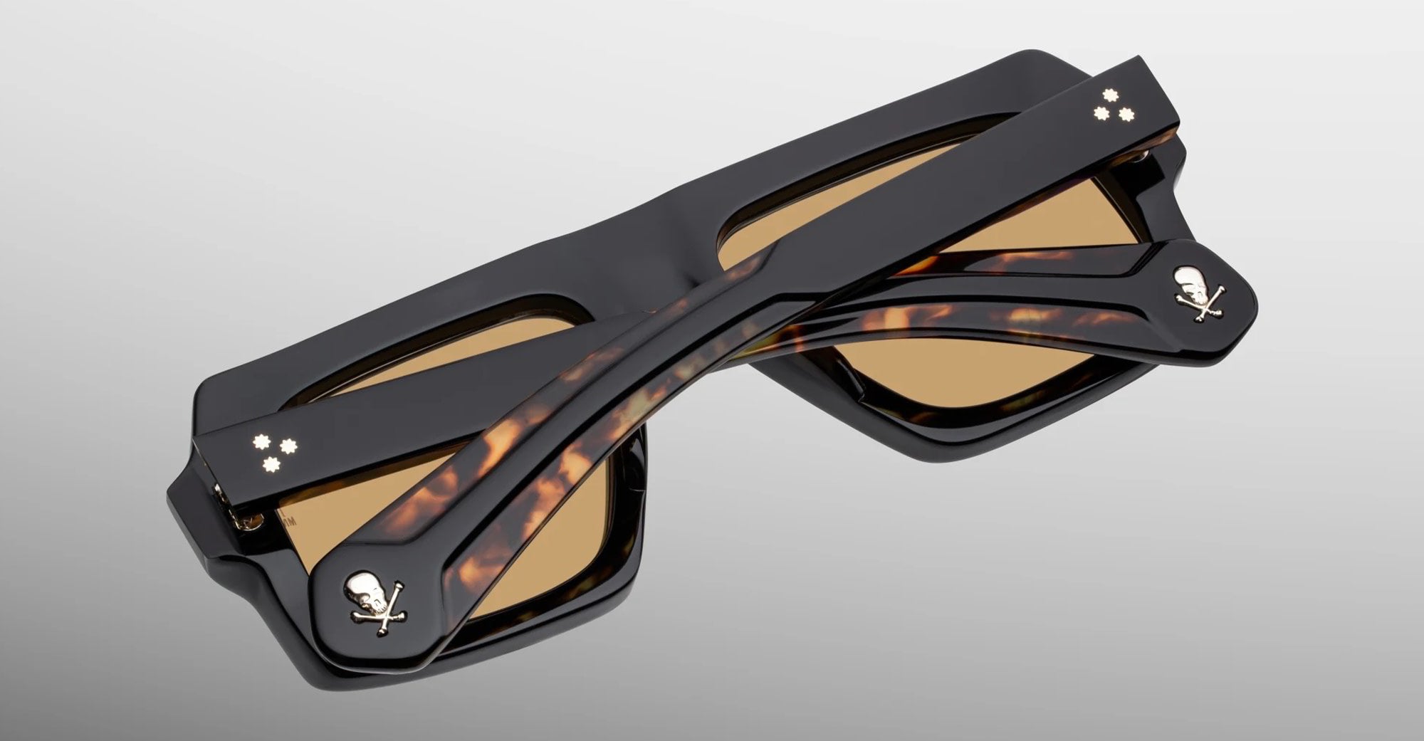 Ottica Mondello Roma - Jacques Marie Mage - JMMXP-01 - BUNKER77 BY JMM: DECATO- NOIR - Acetate - shape Navigator - black, tortoise - EYEWEAR - SUNGLASSES - Unisex,Uomo,Donna,Women,Men - lens Brown - Made In Japan