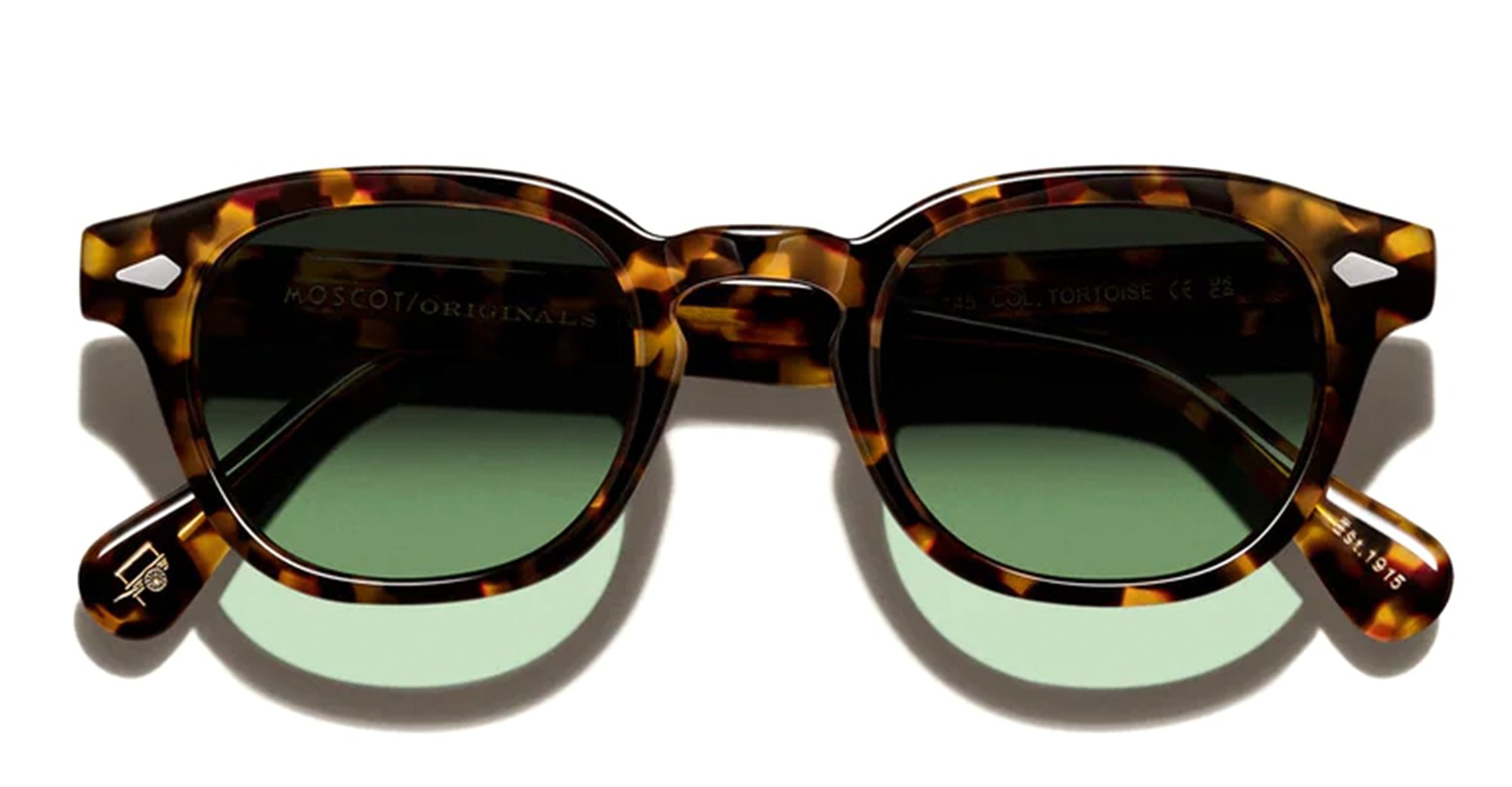 Ottica Mondello Roma - Moscot - OR-LMB2-S46242002-TA - LEMTOSH (46) - TORTOISE / CUSTOM FOREST WOOD LENS - Acetate - shape Classic - Tortoise - EYEWEAR - SUNGLASSES - Unisex,Uomo,Donna,Women,Men - lens Gradient green - Made In China