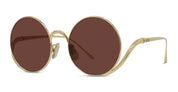 Ottica Mondello Roma - Loewe - LW40187U5030S - Signature Gold Round Sunglasses - Acetate - shape  - Gold - EYEWEAR - SUNGLASSES - Donna,Women - lens  - Made In Italy