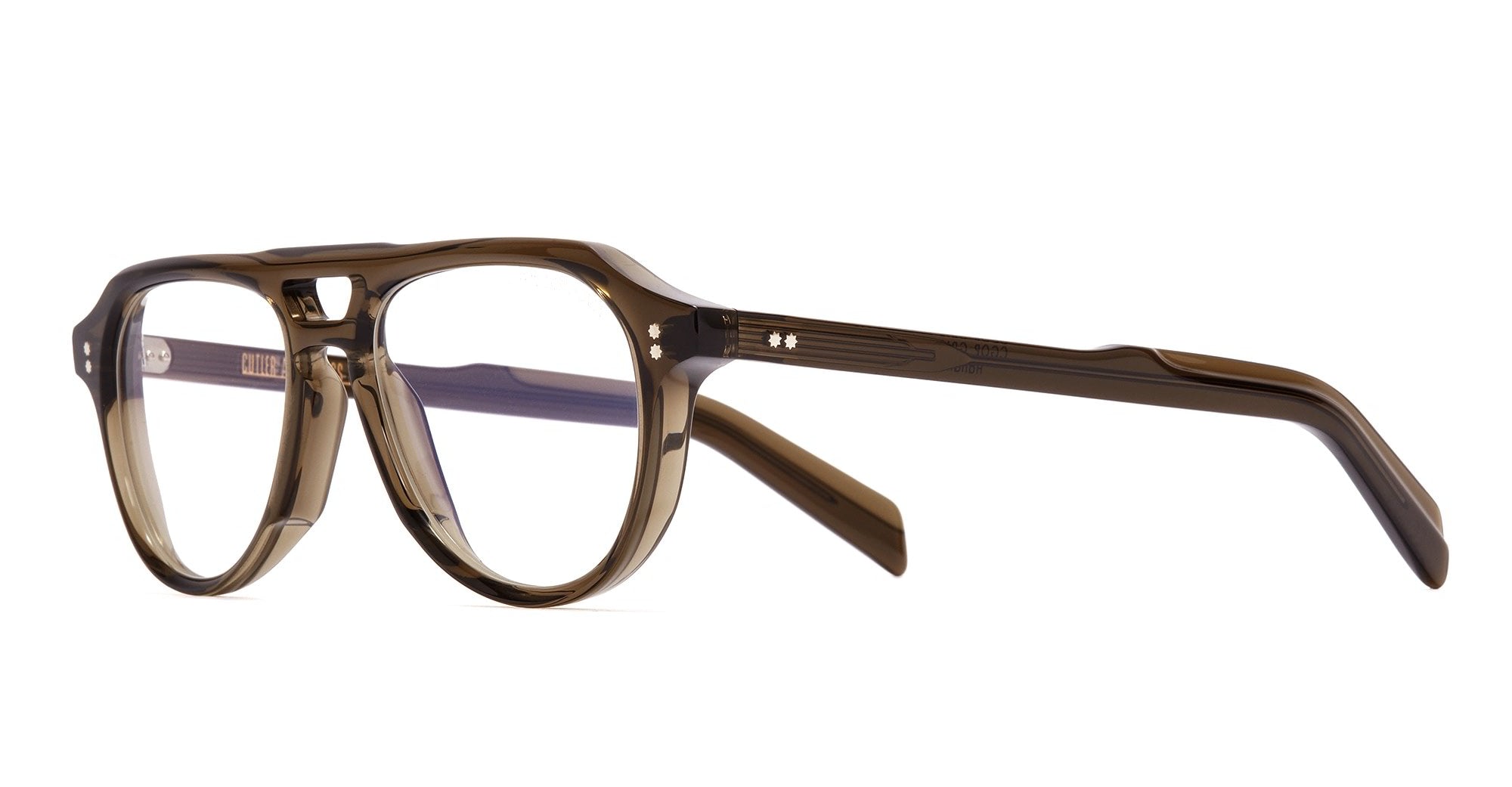 Ottica Mondello Roma - Cutler and Gross - CGOP-GR18-51-03 - GR18 - OLIVE RX - Acetate - shape Aviator - green - EYEWEAR - EYEGLASSES - Unisex,Uomo,Donna,Women,Men - lens Clear - Made In Italy