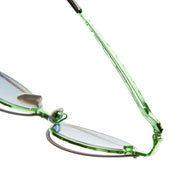 Ottica Mondello Roma - Kuboraum - KRSH18HB0000004R - MASK H18 HB - HAMBURGER BAHNHOF - Metal - shape Oval - green - EYEWEAR - SUNGLASSES - Unisex,Uomo,Donna,Women,Men - lens Gradient blue - Made In Italy