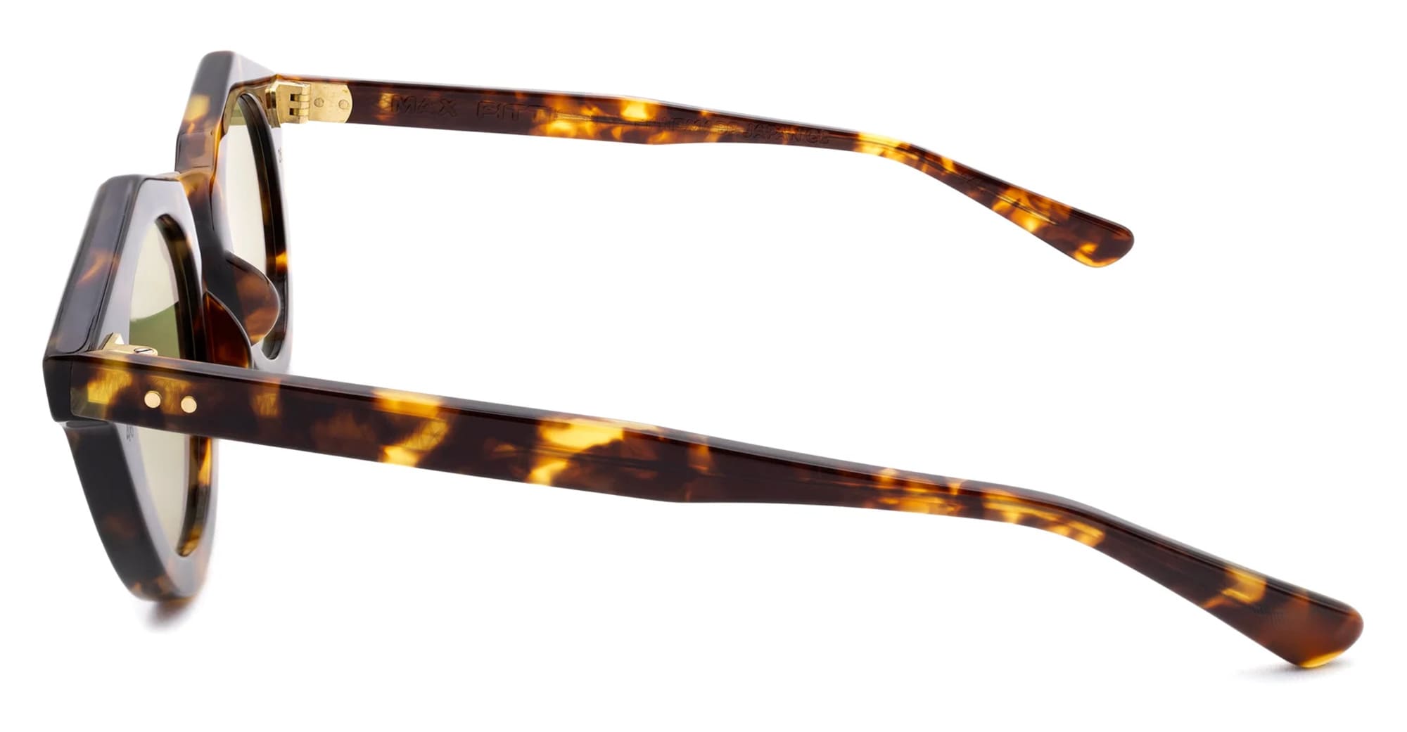 Ottica Mondello Roma - Max Pittion - MXPL-018E - VOILA 44  - DARK TORTOISE / GREEN LENS - Acetate - shape Round - Tortoise - EYEWEAR - SUNGLASSES - Unisex,Uomo,Donna,Women,Men - lens Green - Made In Japan