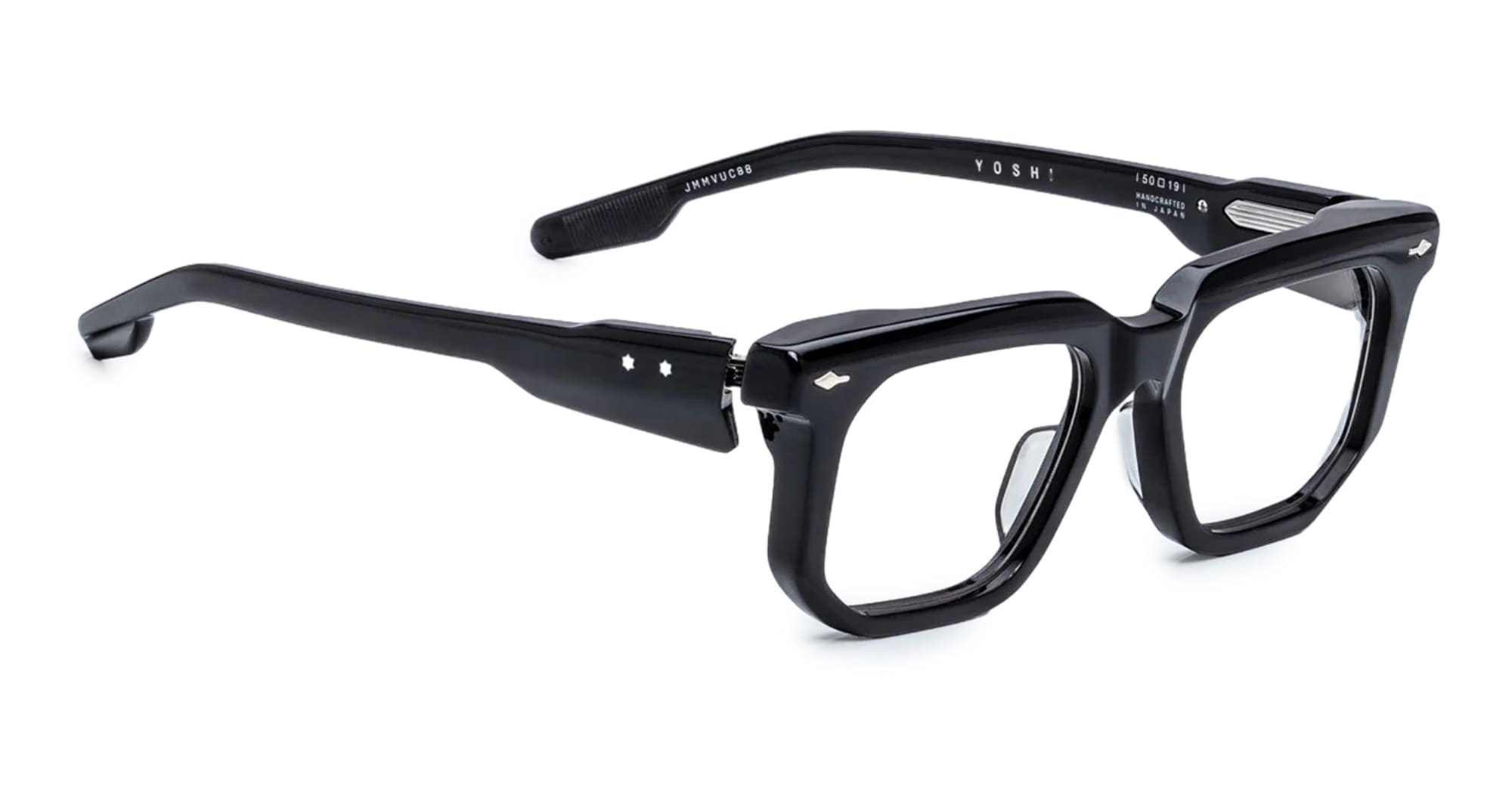 Ottica Mondello Roma - Jacques Marie Mage - JMMVUCRX-88 - YOSHI - BLACK RX - Acetate - shape Rectangular - Black - EYEWEAR - EYEGLASSES - Unisex,Uomo,Donna,Women,Men - lens Clear - Made In Japan