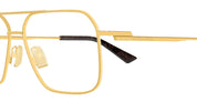 Ottica Mondello Roma - Bottega Veneta - BV1384O-001 - BV1384O-001 - GOLD / HAVANA RX - Metal - shape Navigator - Gold - EYEWEAR - EYEGLASSES - Uomo,Men - lens Clear - Made In Italy