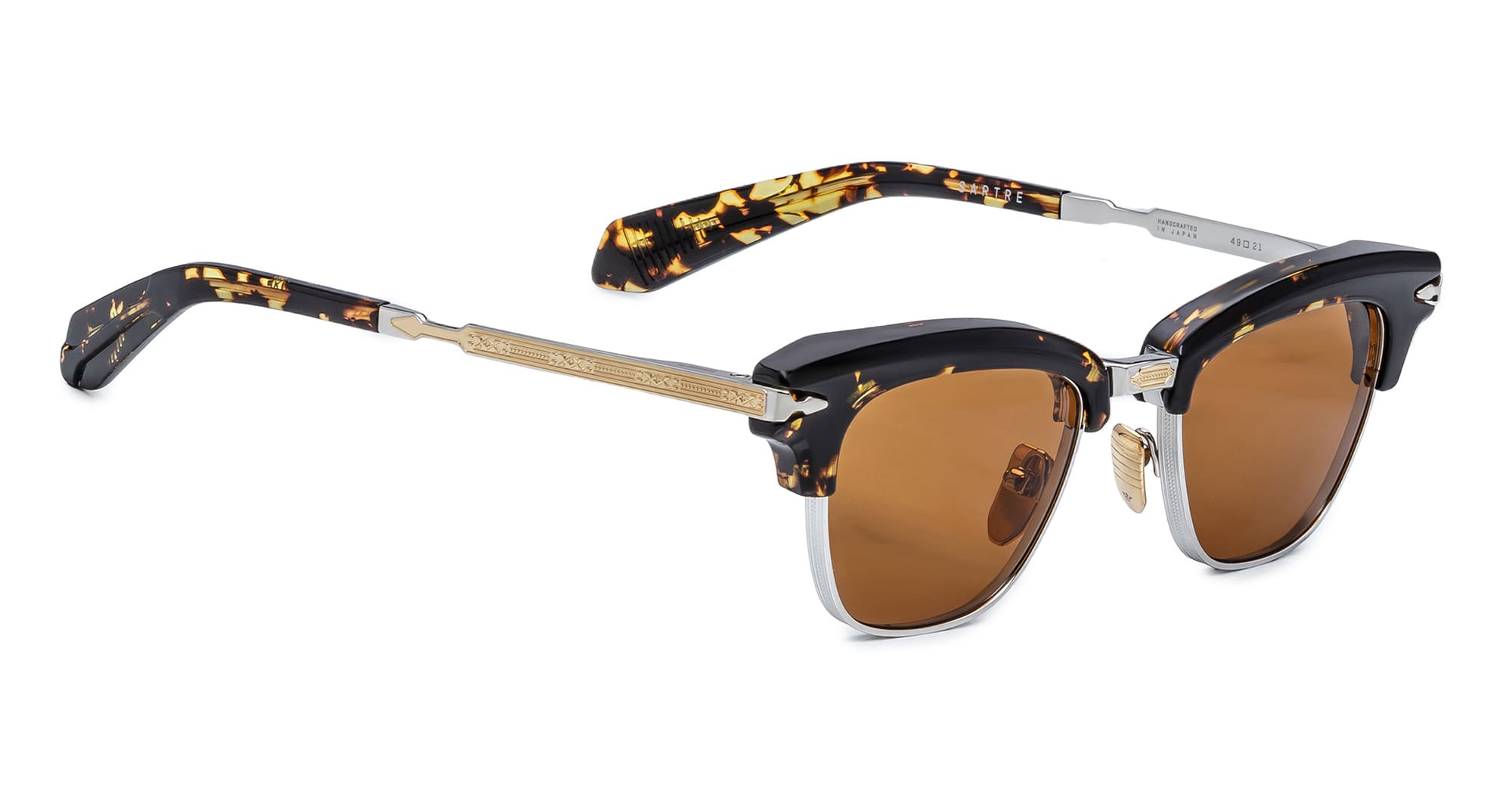 Ottica Mondello Roma - Jacques Marie Mage - JMMTQ-H14 - SARTRE - TOKYO - Acetate, titanium - shape Wellington - Tortoise - EYEWEAR - SUNGLASSES - Unisex,Uomo,Donna,Women,Men - lens Brown - Made In Japan