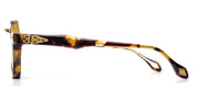 Ottica Mondello Roma - Daizo - AHMB-R001e-L1-PG01 - YUZU - leopard  / green lens - Acetate, titanium - shape Round - Havana - EYEWEAR - SUNGLASSES - Unisex,Uomo,Donna,Women,Men - lens Green - Made In Japan