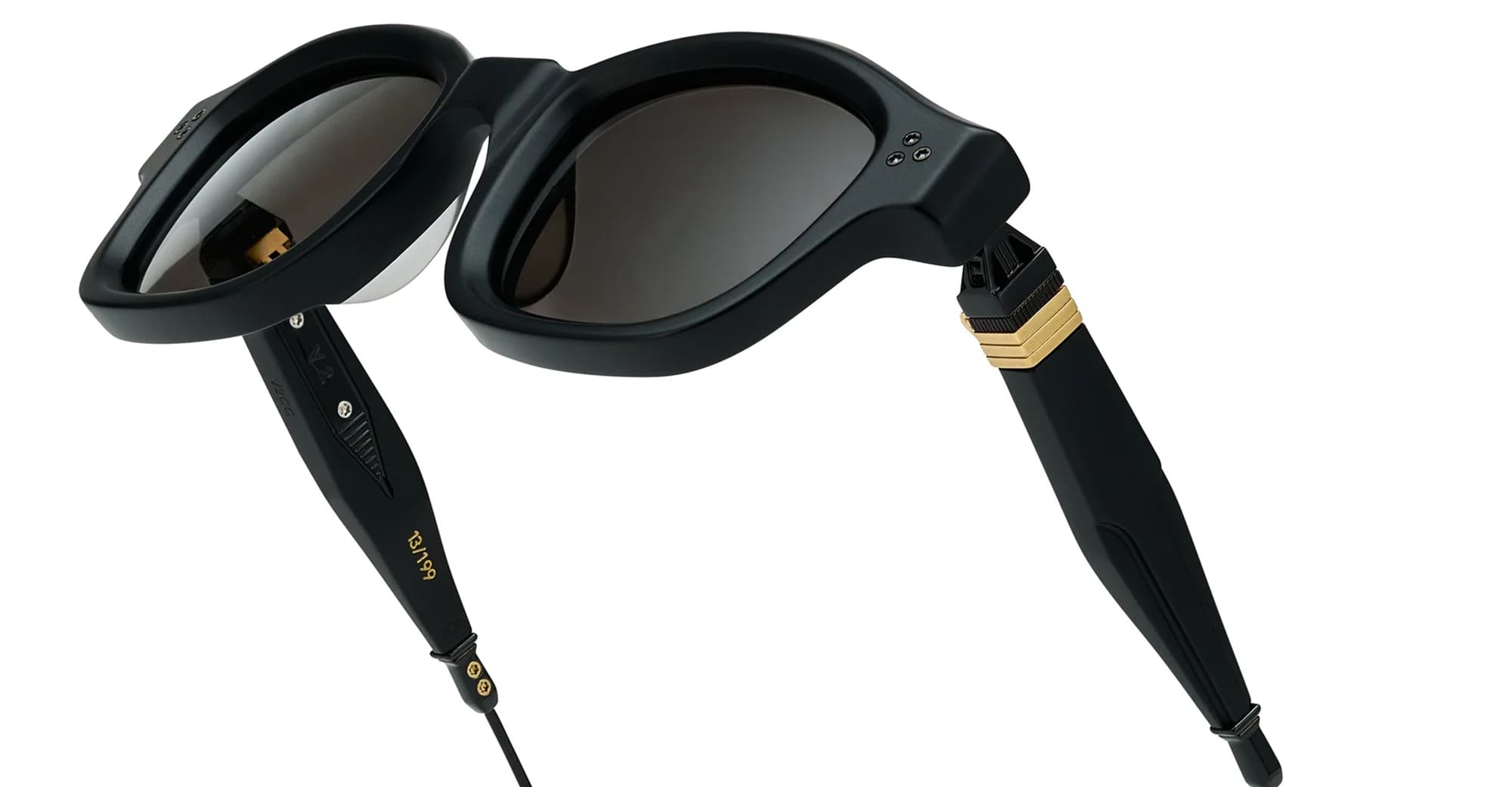 Ottica Mondello Roma - T HENRI - V2CC - V2 - NERO - Acetate - shape Squared - Black - EYEWEAR - SUNGLASSES - Unisex,Uomo,Donna,Women,Men - lens Grey - Made In Japan
