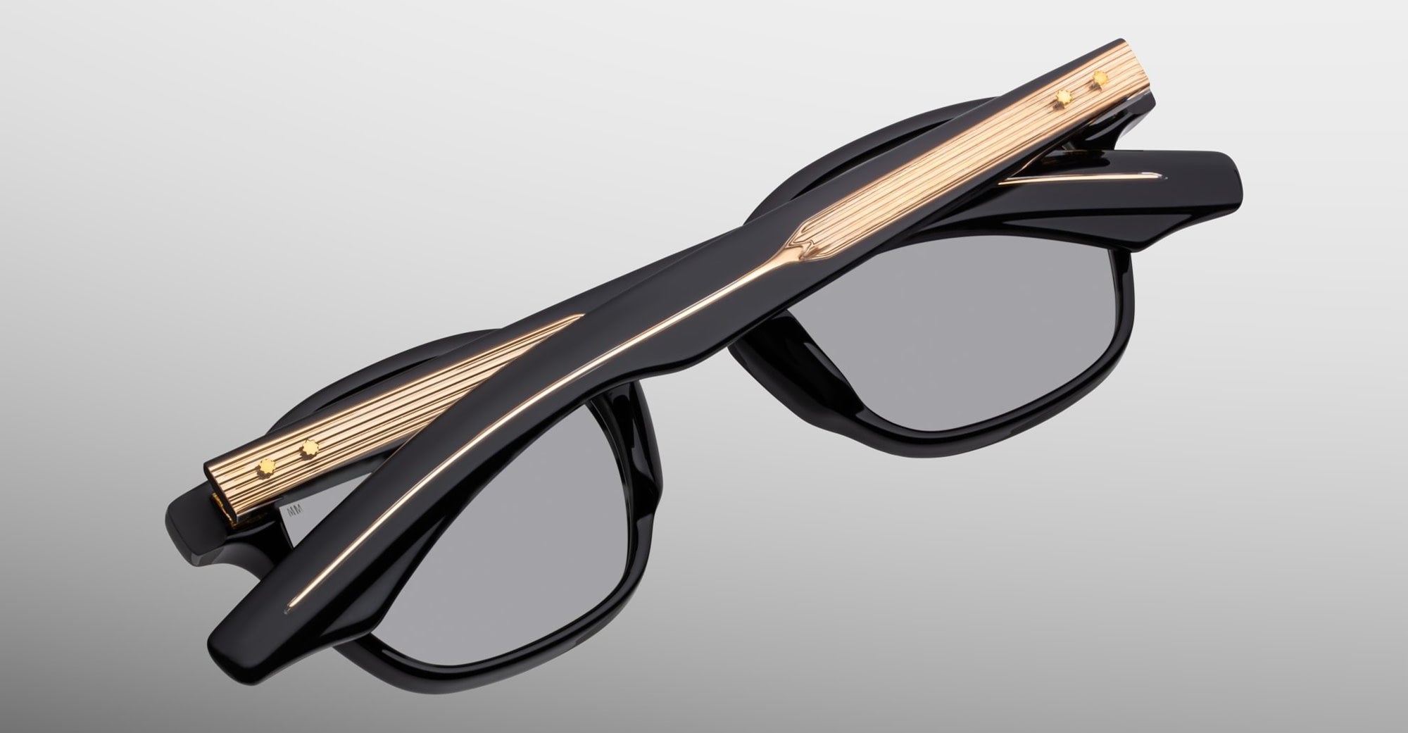 Ottica Mondello Roma - Jacques Marie Mage - JMMZPX-K43 - ZEPHIRIN 47 - GRIFFIN - Acetate - shape Squared - Black - EYEWEAR - SUNGLASSES - Unisex,Uomo,Donna,Women,Men - lens Grey - Made In Japan