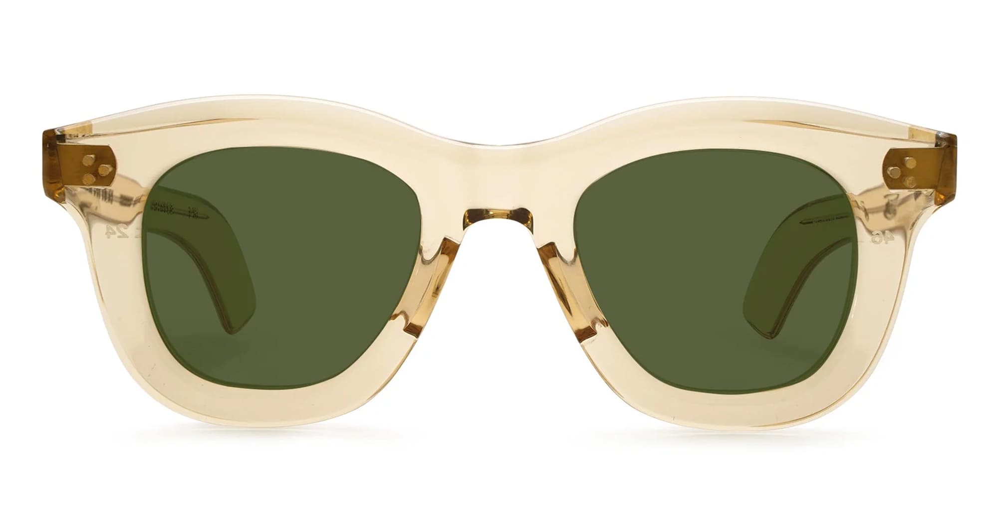 Ottica Mondello Roma - Max Pittion - MXPL-003G-T1 - CASSE - DUSTY CHAMPAGNE / GREEN LENS - Acetate - shape Wellington - Champagne - EYEWEAR - SUNGLASSES - Unisex,Uomo,Donna,Women,Men - lens Green - Made In Japan