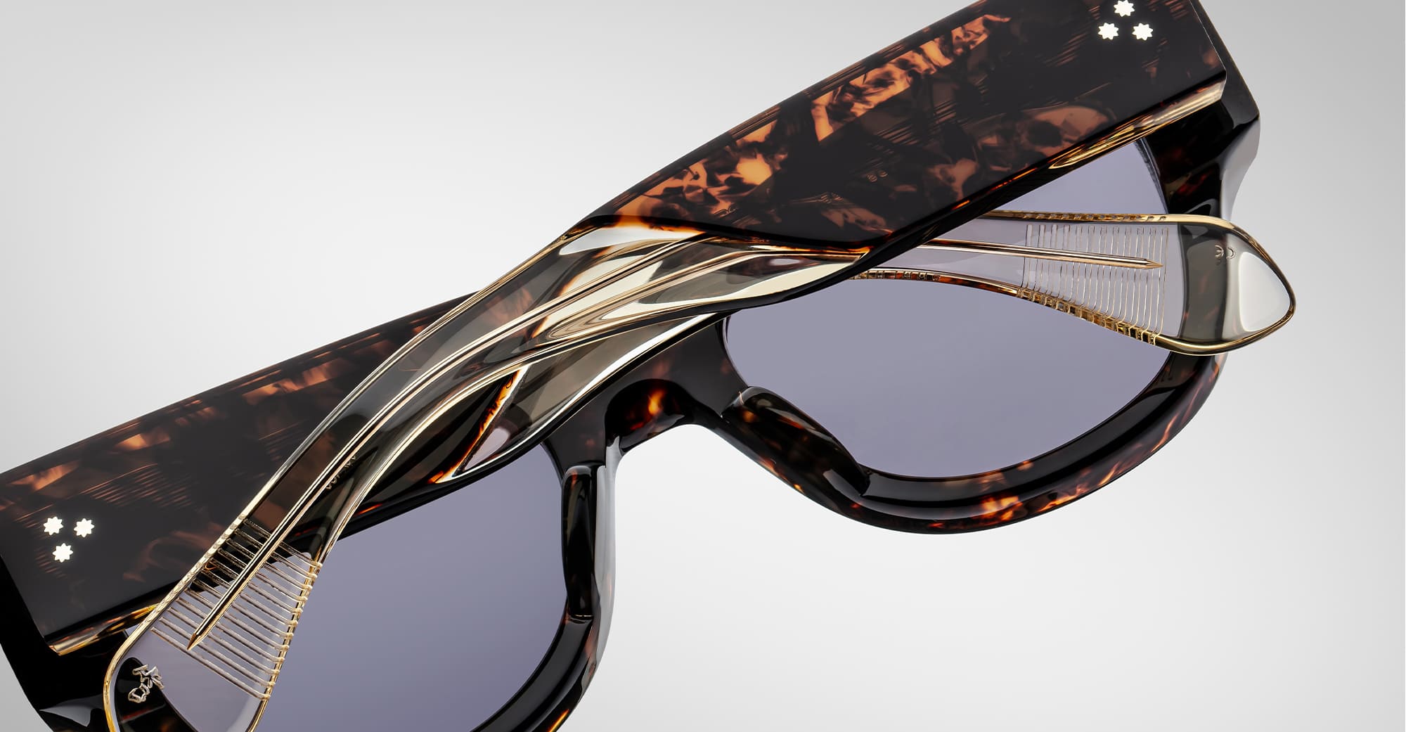Ottica Mondello Roma - Jacques Marie Mage - JMMEH-13V - CHELSEA - BEAU - Acetate - shape Round - Havana - EYEWEAR - SUNGLASSES - Donna,Women - lens Blue - Made In Japan