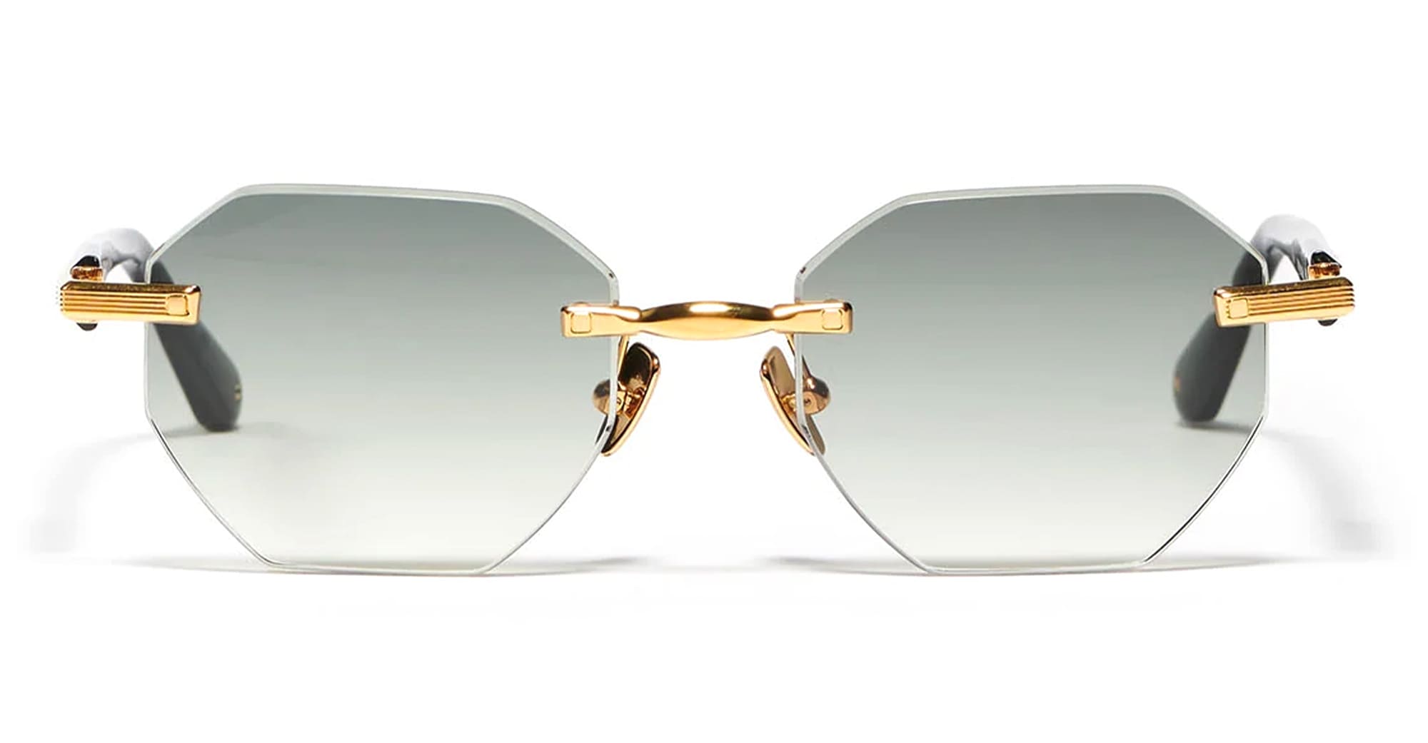 Ottica Mondello Roma - John Dalia - TIMOTHY-C506 - TIMOTHY - C506 Yellow Gold - metal, acetate - shape Hexagonal - Gold - EYEWEAR - SUNGLASSES - Unisex,Uomo,Donna,Women,Men - lens Gradient green - Made In France
